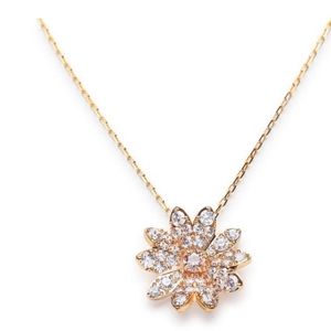 Swarovski Crystal Eternal Flower Pendant, Pink, Rose-Gold Tone Plated 5540973